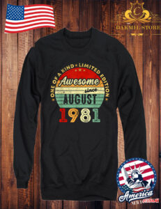 VINTAGE 40th Birthday Shirt born in August 1981 Sweatshirt
