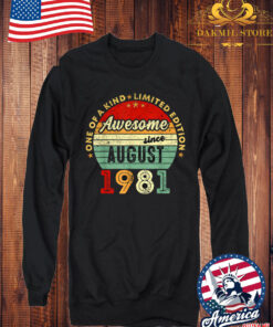 VINTAGE 40th Birthday Shirt born in August 1981 Sweatshirt