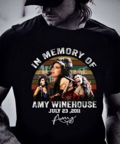 Vintage In Memory Of Amy Winehouse july 23 2021 signature sunset shirt 5