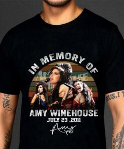 Vintage In Memory Of Amy Winehouse july 23 2021 signature sunset shirt 6
