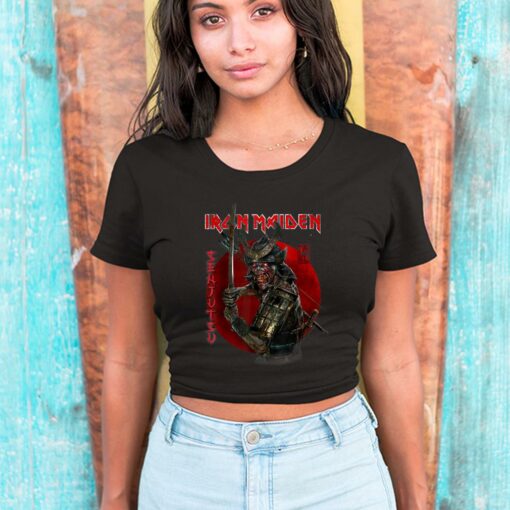 Men Shirt Iron Maiden SENJUTSU Eddie Red Circle T-Shirt