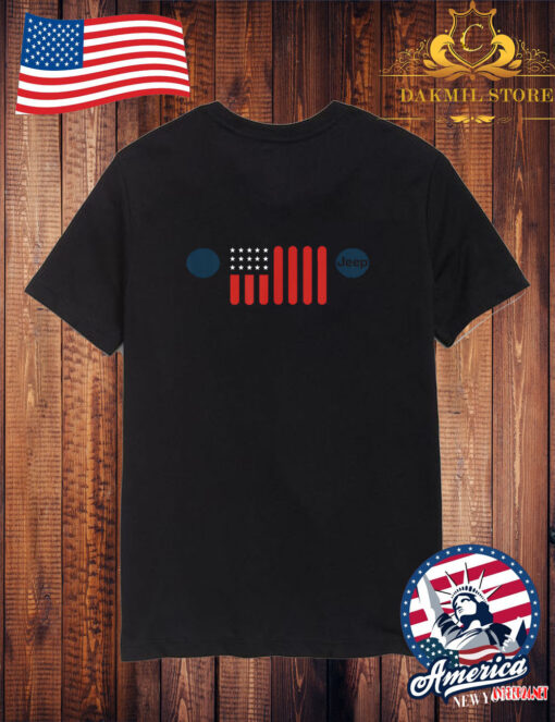 Vintage Jeep WJ 4x4 American Flag Wrangler T-Shirt