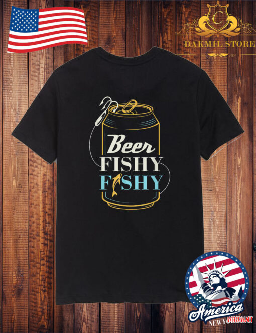 Vintage Mens Dad Fishing Shirt for Men Beer Fishy T Shirt