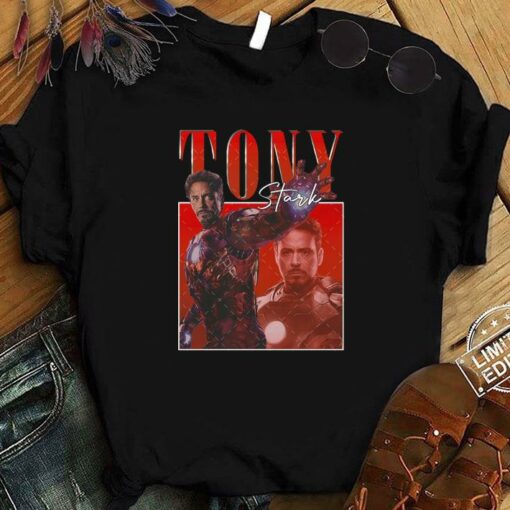 Awesome Vintage Tony Stark Signature Homage Shirt 1