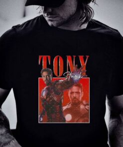 Awesome Vintage Tony Stark Signature Homage Shirt 5