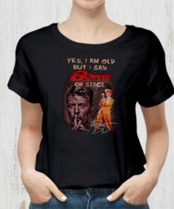Yes i am old but i saw David Bowie on stage signature shirt 5