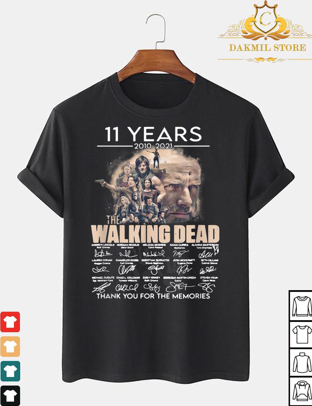 11 Years 2021 The Walkings Dead Thank You For The Memories T-Shirt