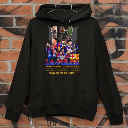 Hot 17 Lionel Messi La Pulga Achievements Signature Thank You For The Legacy Shirt 4