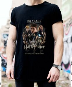 Funny 20 years 2001-2021 Harry Potter Characters Hermione Granger Ron Weasley signatures thank memories shirt 5