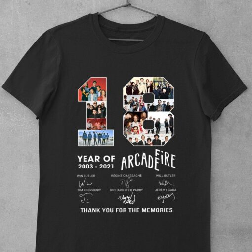 Awesome 2021 Arcade Fire 18 years of 2003-2021 Signatures Thank Memories Shirt 1