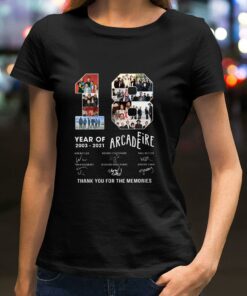 Awesome 2021 Arcade Fire 18 years of 2003-2021 Signatures Thank Memories Shirt 5