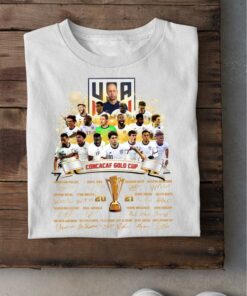 Hot 2021 CONCACAF Gold Cup USA Champion Signatures Shirt 5