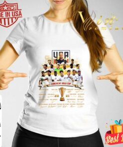 Hot 2021 CONCACAF Gold Cup USA Champion Signatures Shirt 6
