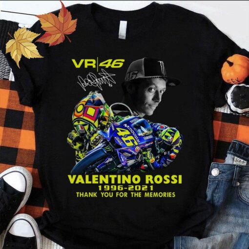 Official 2021 VR46 Signature Valentino Rossi Thank You For The Memories Shirt 1