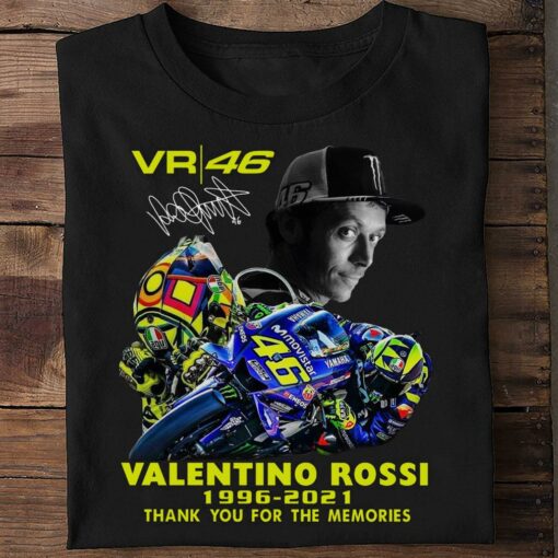 Official 2021 VR46 Signature Valentino Rossi Thank You For The Memories Shirt 2
