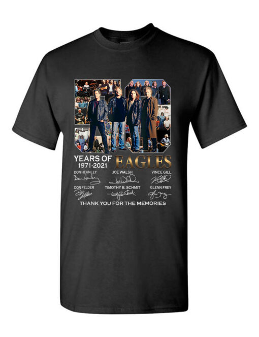 50 Yesr Of 1971-2021 EAGELS Signature Thank You For The Memories T-Shirt