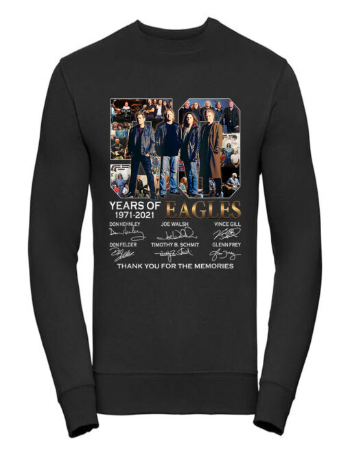 50 Yesr Of 1971-2021 EAGELS Signature Thank You For The Memories Sweatshirt