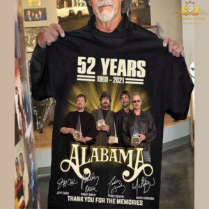52 Years 1969-2021 Alabama Thank You For The Memories T Shirt
