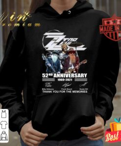 Original 52nd anniversary Dusty Hill ZZ Top Band 1969-2021 signatures thank you for the memories shirt 6