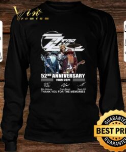 Original 52nd anniversary Dusty Hill ZZ Top Band 1969-2021 signatures thank you for the memories shirt 7