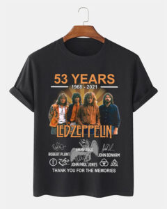 53 Years 1968-2021 Led-Zeppelin Thank You For The Memories signature shirt