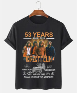 53 Years 1968-2021 Led-Zeppelin Thank You For The Memories signature shirt