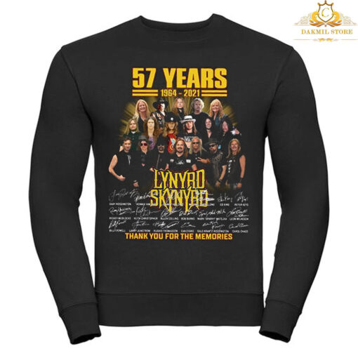 57 Years 1964-2021 Lynyrd Skynyrd Thank You For The Memories T Shirt 3
