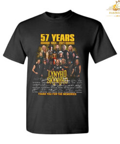 57 Years 1964-2021 Lynyrd Skynyrd Thank You For The Memories T Shirt 3