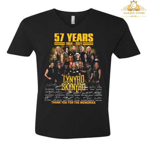 57 Years 1964-2021 Lynyrd Skynyrd Thank You For The Memories T Shirt 3