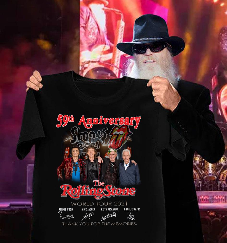 59th Anniversary The Rolling Stones Band World Tour 2021 Signatures Thank You For The Memories Shirt Funny 59th Anniversary The Rolling Stones Band World Tour 2021 Signatures Thank You For The Memories Shirt 3
