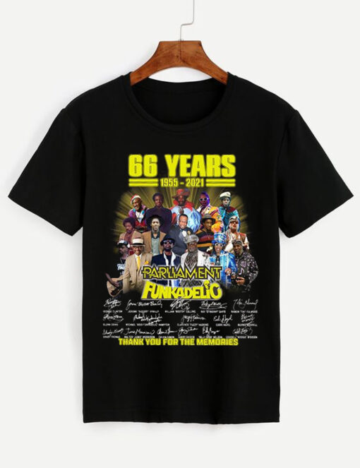 66 Years 1955-2021 Paraliament Funikadelio Thank You For The Memories T Shirt