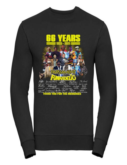 66 Years 1955-2021 Paraliament Funikadelio Thank You For The Memories Sweatshirt