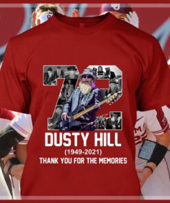 Hot 72 Years Of Dusty Hill 1949-2021 Signature Thank You For The Memories Zz Top Shirt 7