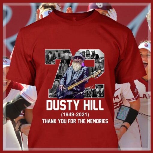 Hot 72 Years Of Dusty Hill 1949-2021 Signature Thank You For The Memories Zz Top Shirt 4