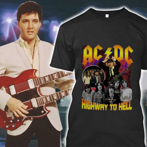 Hot ACDC Band Highway To Hell Signatures Shirt 1