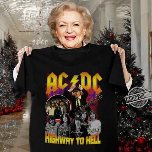 Hot ACDC Band Highway To Hell Signatures Shirt 3