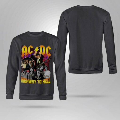 Hot ACDC Band Highway To Hell Signatures Shirt 4
