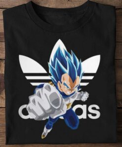 Hot Adidas Dragon Ball Vegeta Super Saiyan Blue Evolved Shirt 5