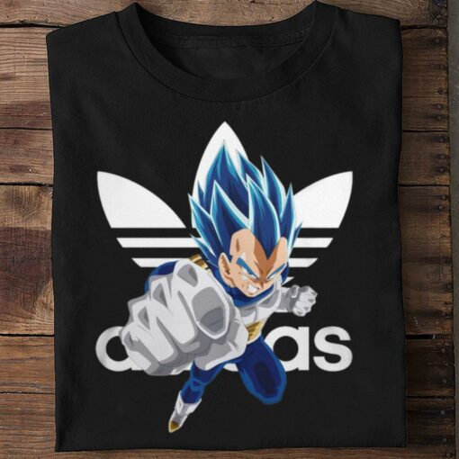 Hot Adidas Dragon Ball Vegeta Super Saiyan Blue Evolved Shirt 2