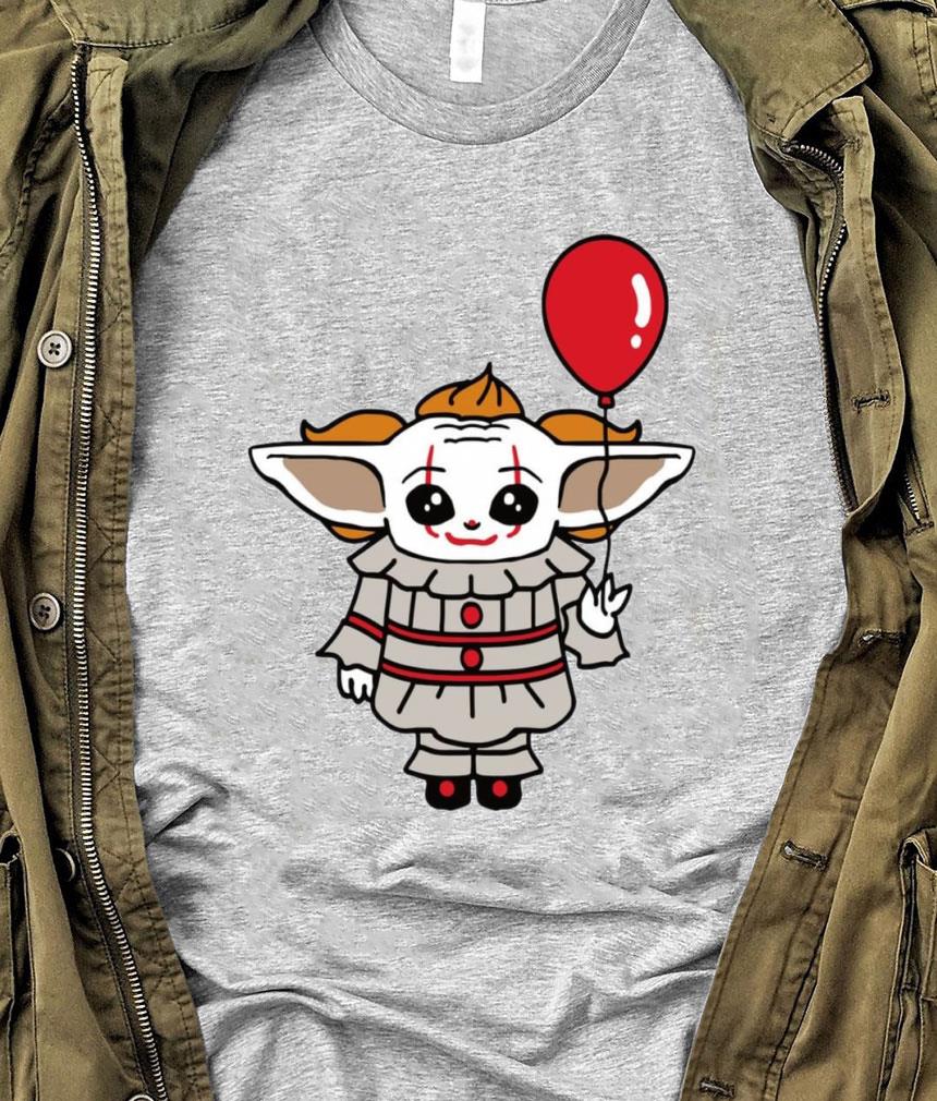 Baby Yoda Mashup Pennywise Halloween 2021 Shirt Official Baby Yoda Mashup Pennywise Halloween 2021 Shirt 1