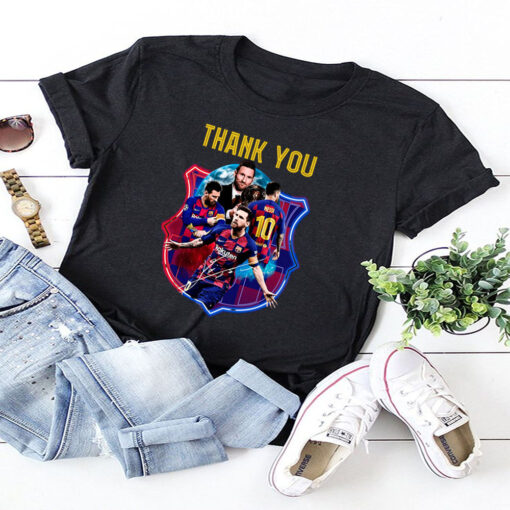 Barca Lionel Messi thank you for the memories signature shirt