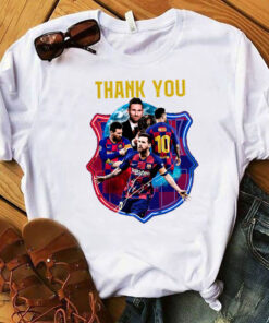 Barca Lionel Messi thank you for the memories signature shirt