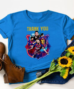 Barca Lionel Messi thank you for the memories signature shirt