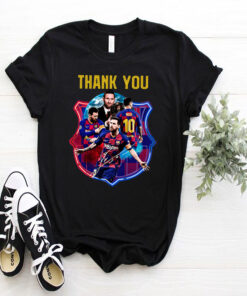 Barca Lionel Messi thank you for the memories signature shirt