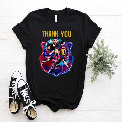 Barca Lionel Messi thank you for the memories signature shirt
