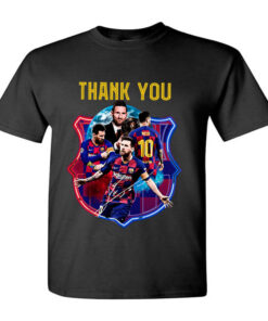 Barca Lionel Messi thank you for the memories signature shirt