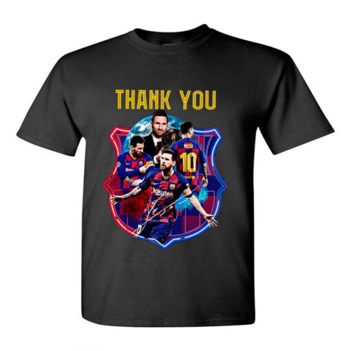 Barca Lionel Messi thank you for the memories signature shirt