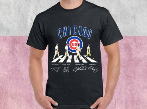 Chicago Cubs Shirt, Chicago Cubs Abbey Road Signatures Shirt, Kris Bryant, Anthony Rizzo For Men Shirt 1