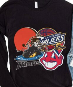 Awesome Cleveland Indians Cleveland Monsters Cleveland Cavaliers Cleveland Browns Shirt 7