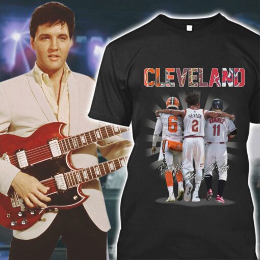 Original Cleveland Sports Teams Cleveland Browns Cleveland Cavaliers Cleveland Indians Signatures Shirt 1